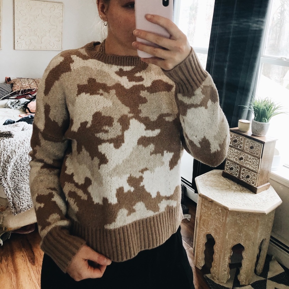 Camo sweater